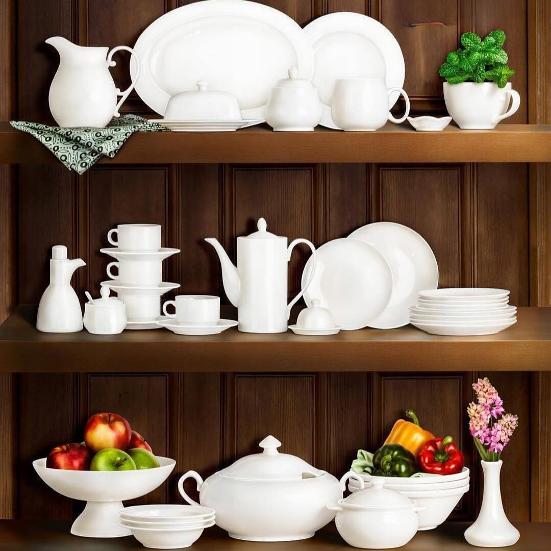 Wilmax Schaal met deksel, porselein wit, 1700 ml 26 cm