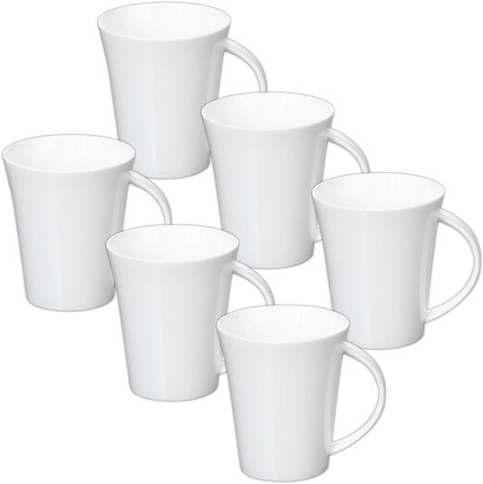 Wilmax Mugs 380 ml White Porcelain Set of 6 WL-993012/A6