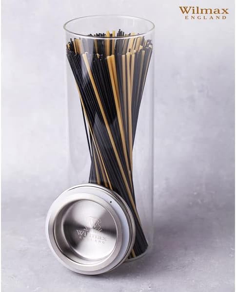 Wilmax Glasbehälter mit Deckel 1500 ml aus Borosilikatglas, 2er Set WL-888517/A2