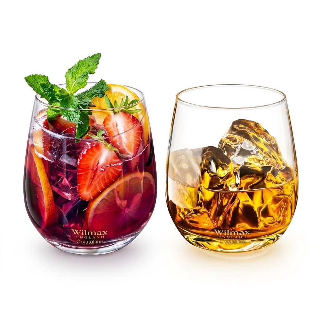 Wilmax Whiskyglas 400 ml Kristalglas Transparant set van 2
