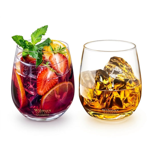 Wilmax Whiskyglas 400 ml Kristalglas Transparant set van 2