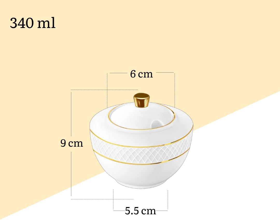Wilmax Suikerpot 340 ml Wit Porselein WL-880102470/A