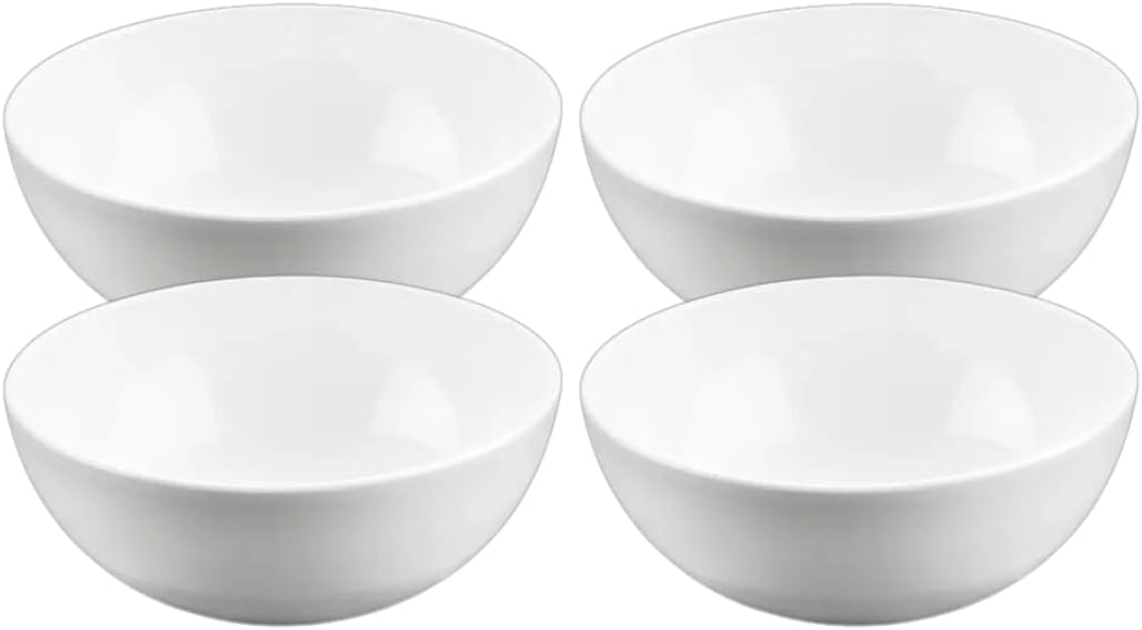 Wilmax Porzellanschalen Set 4er Set Weiß 600ml Ø14cm WL-992565/A4