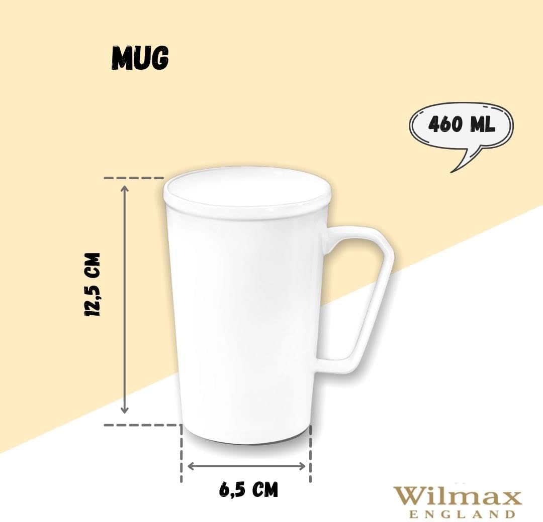 Wilmax Beker 420 ml Wit Porselein WL-993089/A