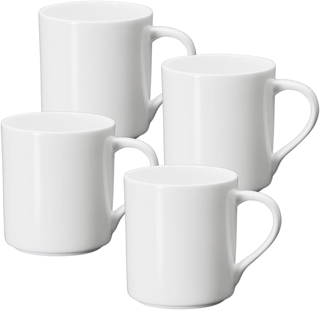 Wilmax England Beker 320 ml Wit Porselein 4x WL-993040/A4