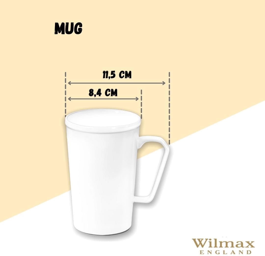 Wilmax Beker 420 ml Wit Porselein WL-993089/A
