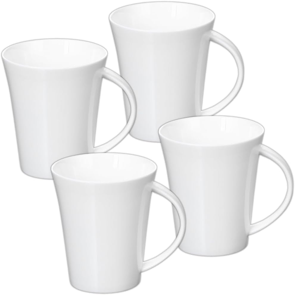 Wilmax England Mokken Wit Porselein 4-delige WL-993012/A4