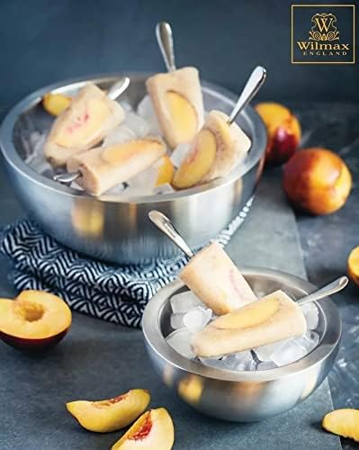 Wilmax Schüssel aus Edelstahl, 2000 ml, Silber matt, WL-553004/A