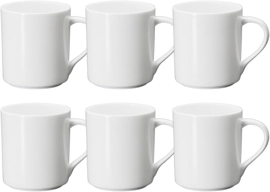 Wilmax Tassen Set 320 ml, 6-teilig, aus Porzellan – WL-993040/A6