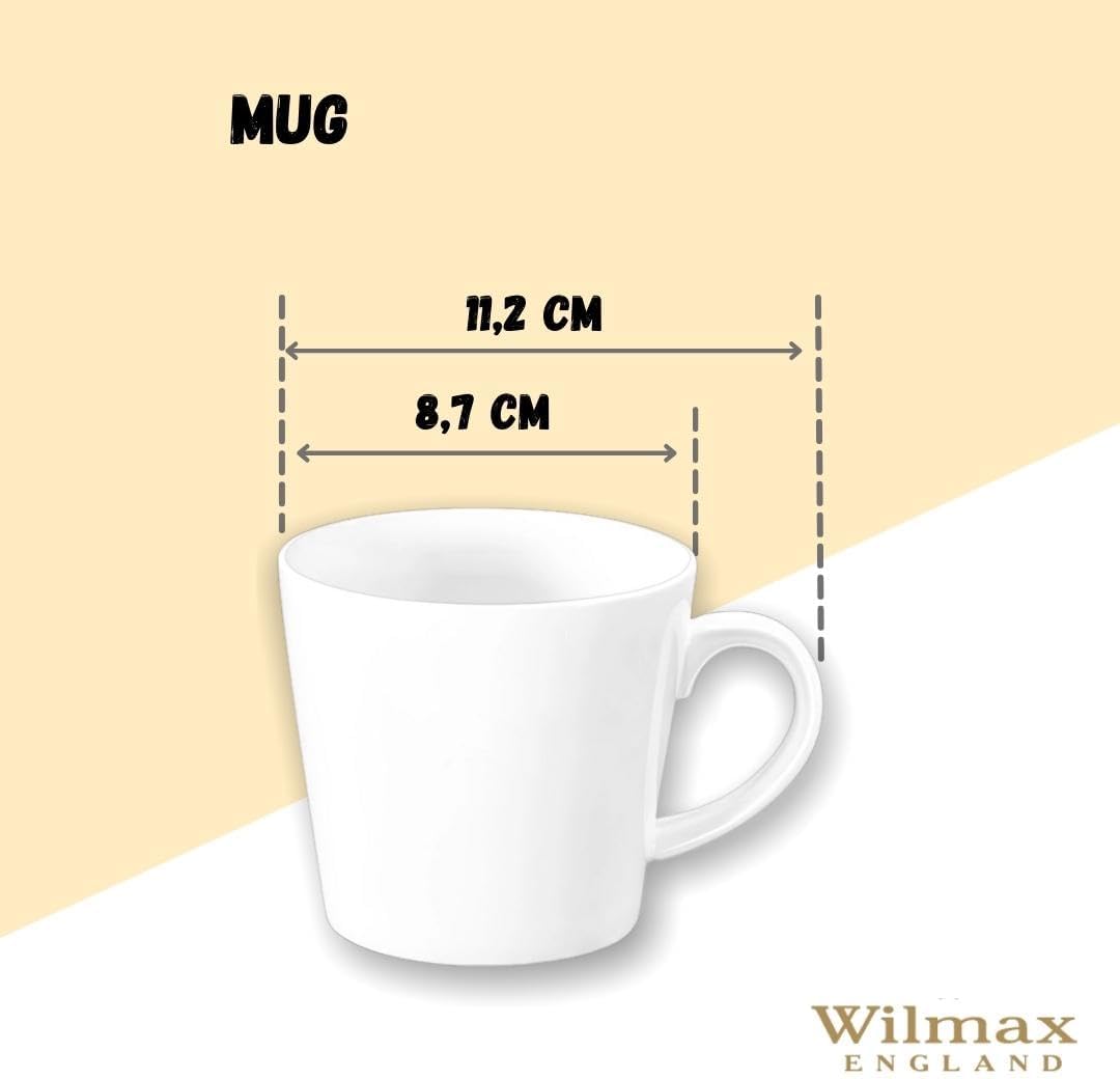 Wilmax England Kop 280 ml Wit Porselein klassiek WL-993101/A