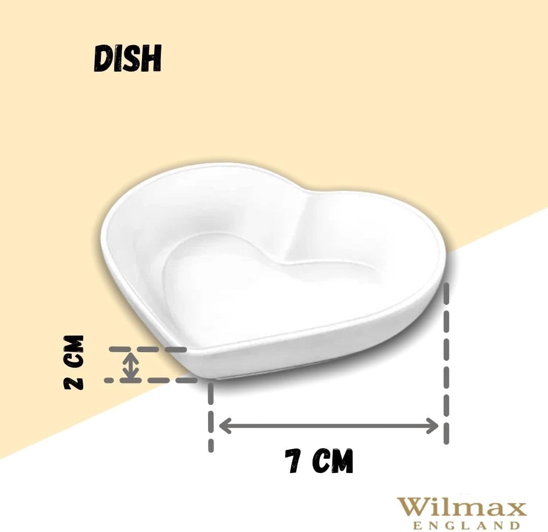 Wilmax England Porseleinen Schaal 8x7 cm Wit WL-992717/A