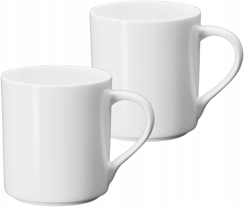 Wilmax England Beker 320 ml Wit Porselein 2-delige set