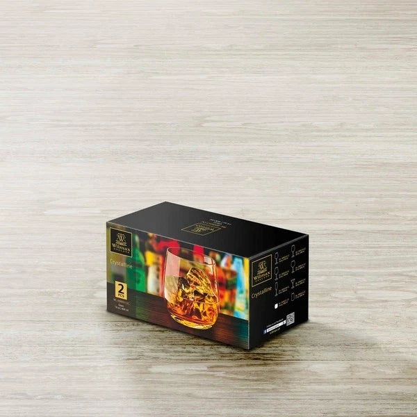 Wilmax Whiskyglas 400 ml Kristalglas Transparant set van 2