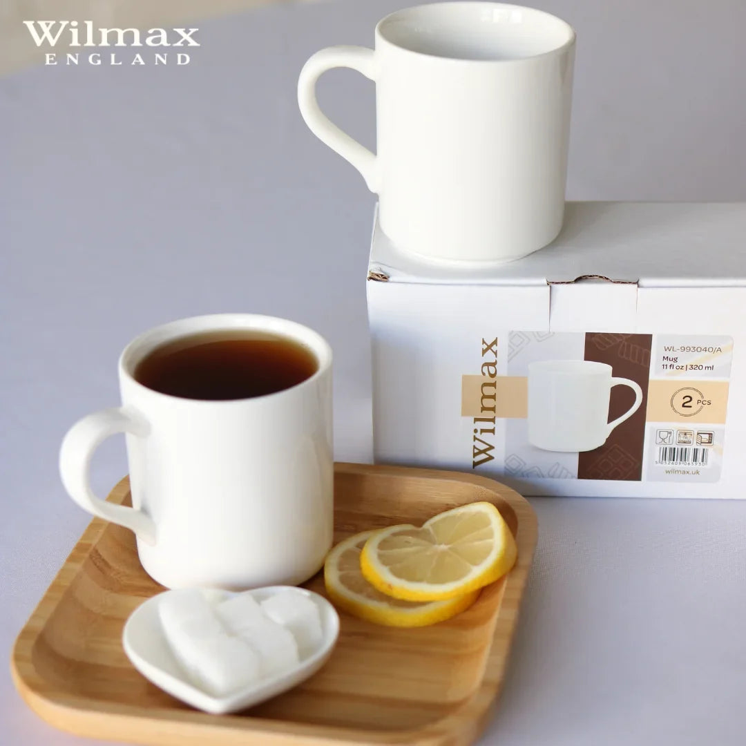 Wilmax England Beker 320 ml Wit Porselein 4x A4