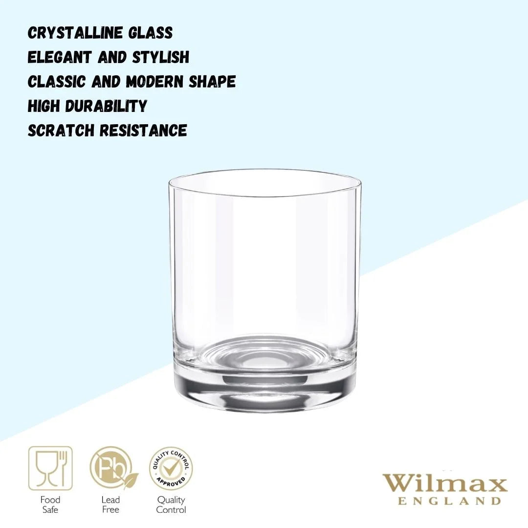 Wilmax Whiskey Glass Crystal Glass 300ml Set of 6 WL-888023/6A