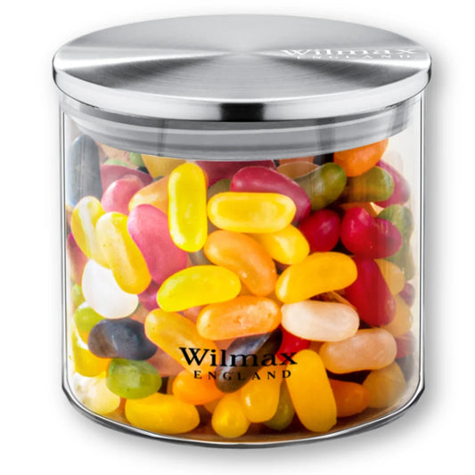 Wilmax Voorraadglas 760 ml met RVS Deksel Transparant