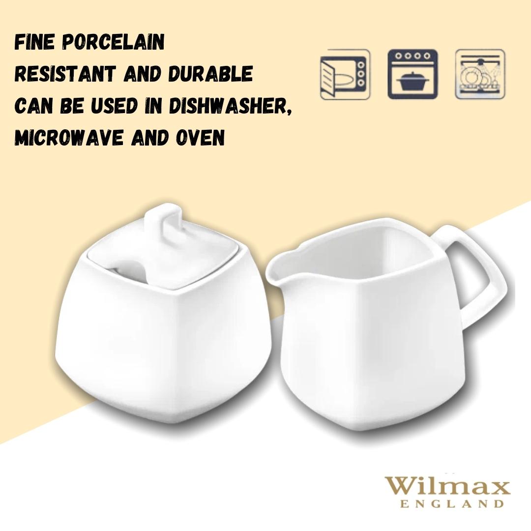 Wilmax England Suiker- en melkset Wit Porselein Ilona WL-995028/2C