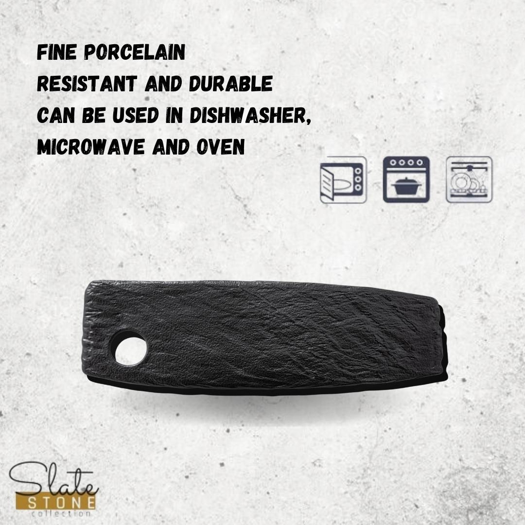 Wilmax - Servierplatte Schwarz - 42 x 13 cm - Kratzfest - WL-661133/A