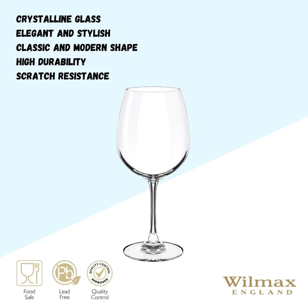 Wilmax Weinglas Kristallglas 600 ml 6er-Set WL-888014/6A