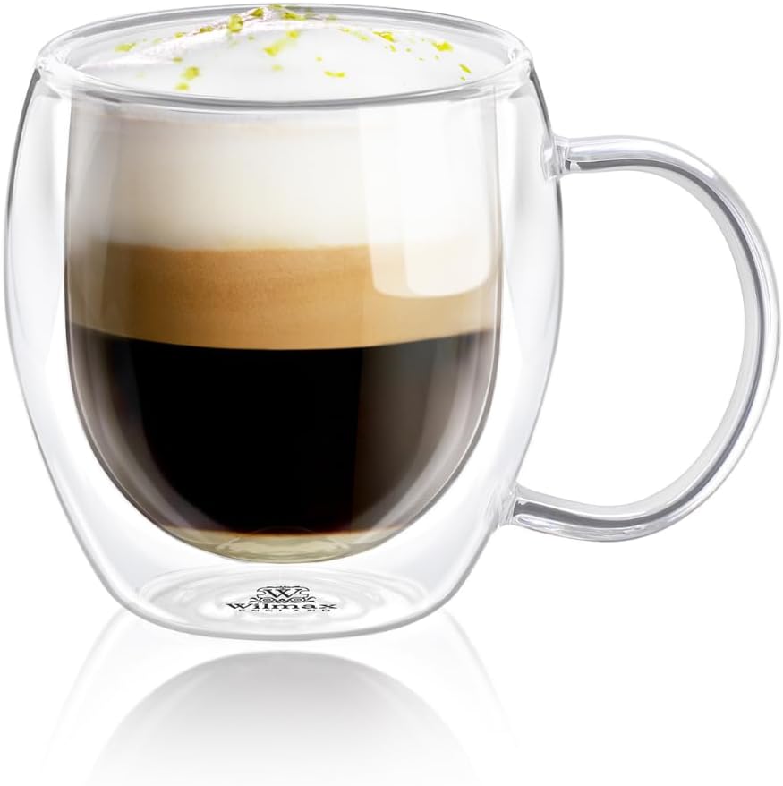 Wilmax Double Wall Mug 6er Set 500 ml hitzebeständiges Glas WL‑888749/A6