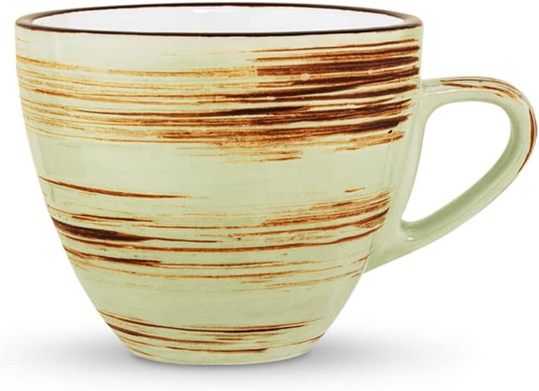 Wilmax Espresso Cup and Saucer 75 ml Porcelain Pistachio (Set of 6)