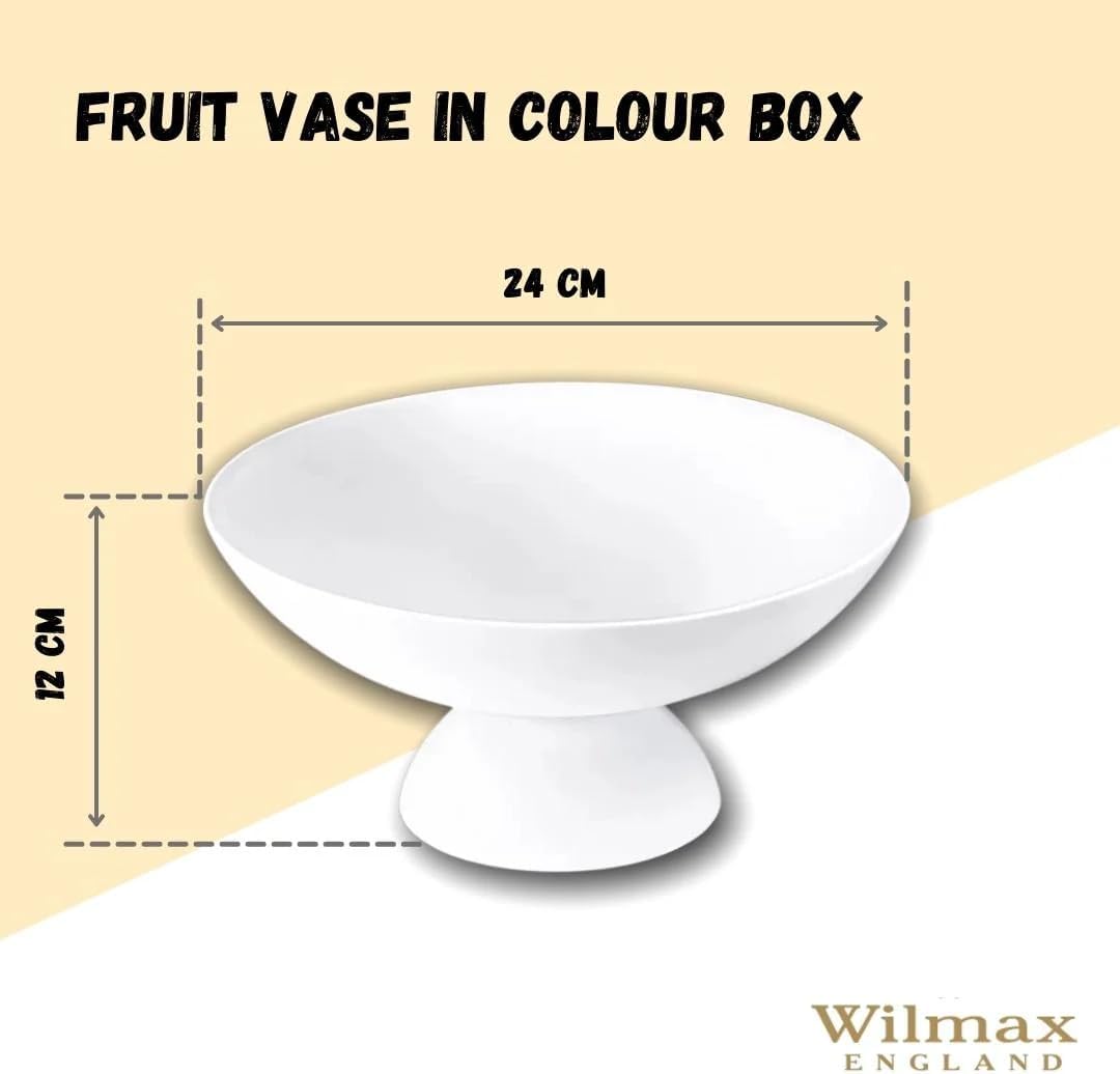 Wilmax | Obstschale in Geschenkbox | 24 x 11,5 cm | Weiß | WL-996126/1C