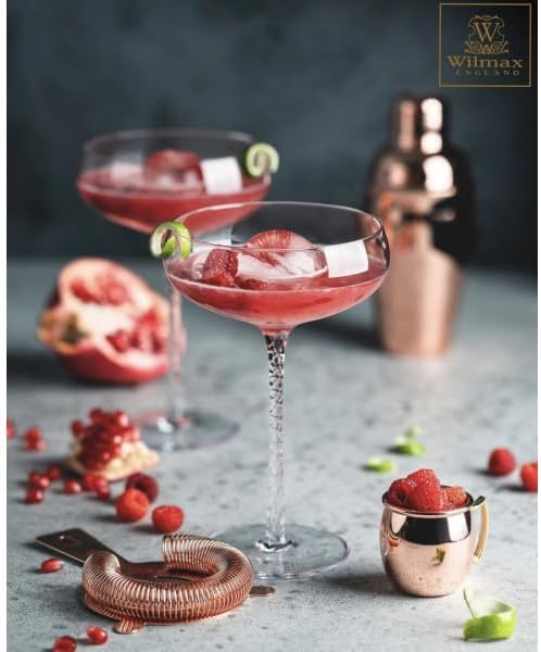 Wilmax Champagnergläser, 300 ml, 2er-Set, Kristallglas, WL-888105/2C