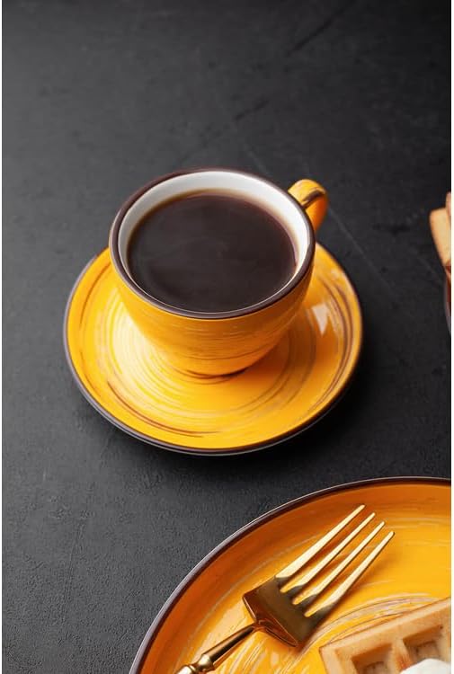 Wilmax Untertasse, 11 cm, ColorBoom Spiral Gelb, WL-669433/B