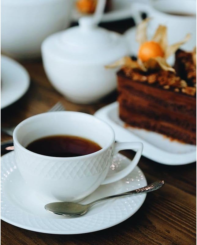 Wilmax Kaffeetasse und Untertasse, 90 ml, Julia-Kollektion, WL-880107/AB