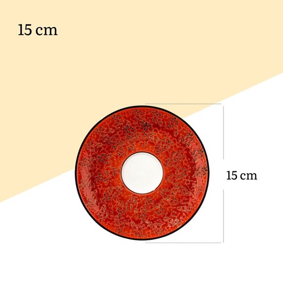 Wilmax Porcelain Saucer Red 15 cm WL-667236/B