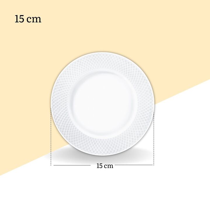 Wilmax Brotteller, runder Teller mit flachem Rand, 15 cm, WL-880101100/A