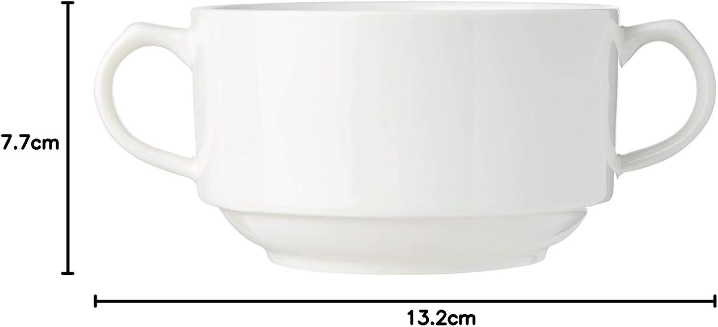 Wilmax Soepkop 350 ml van porselein, Wit WL-991230/A