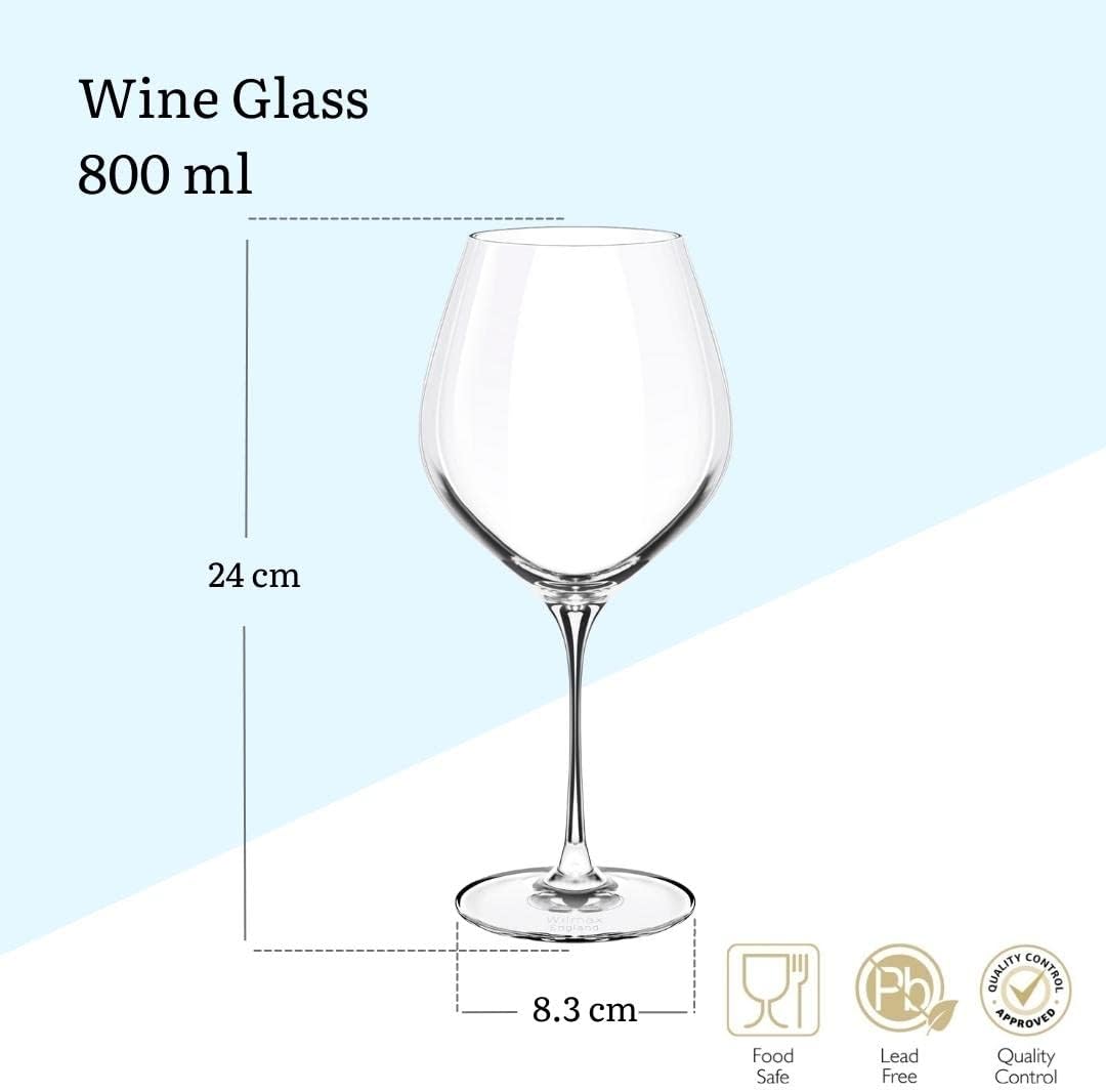 Wilmax Chardonnay Wine Glass Crystal Glass 800 ml - Set of 2