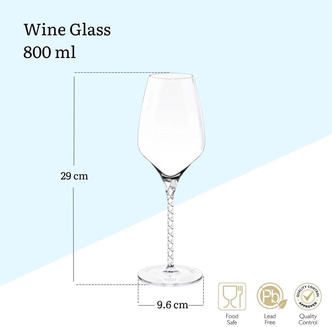Wilmax Weinglas-Set 800 ml, Kristallin – WL-888102/2C