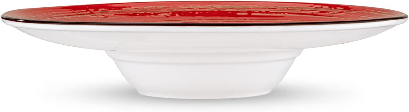 Wilmax Tiefer Teller 24 cm – Modernes Design in Rot – WL-669225/A