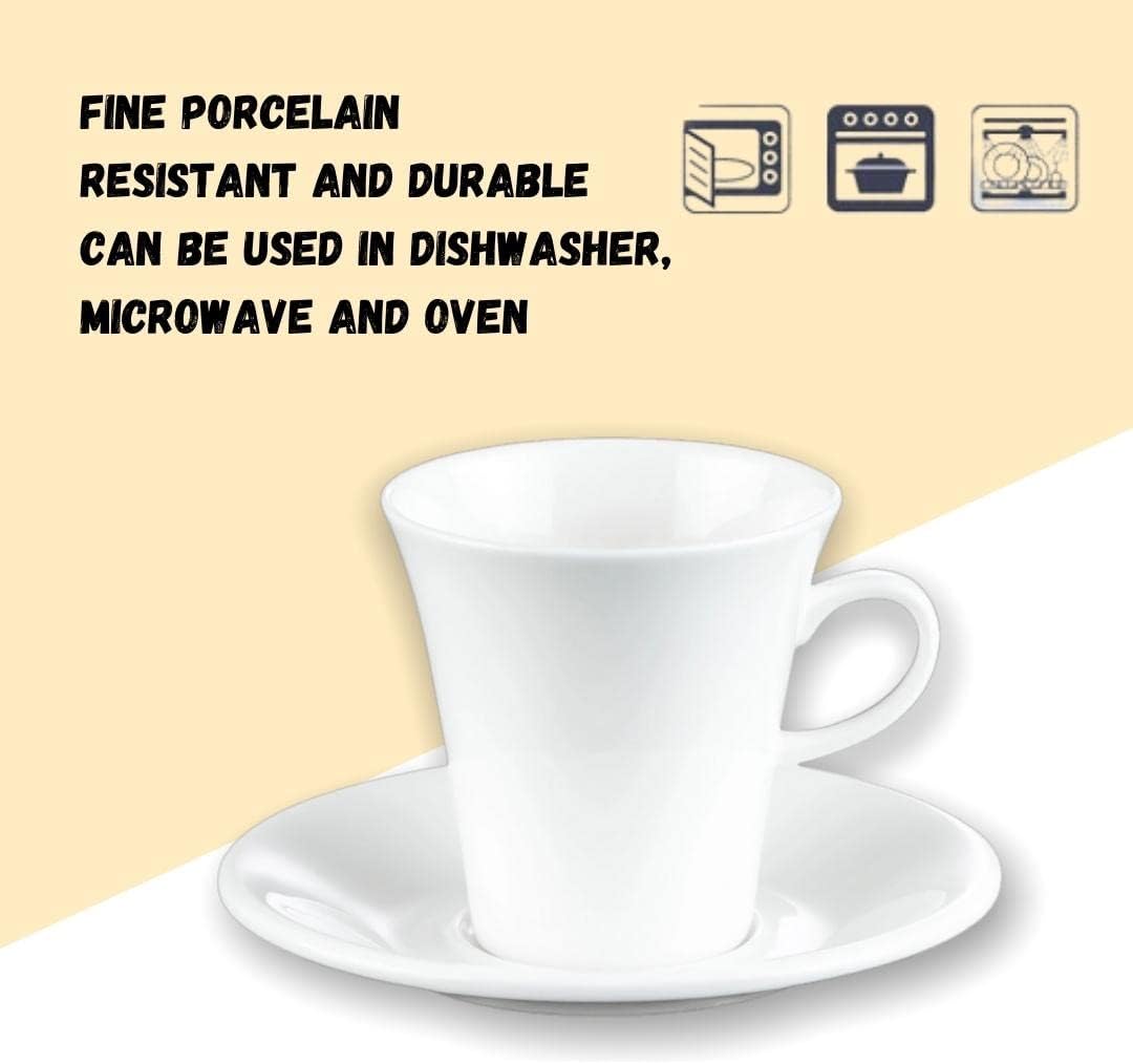 Wilmax Koffie Kopjes & Schotels Set 2-delig 160 ml Porselein WL-993005/2C