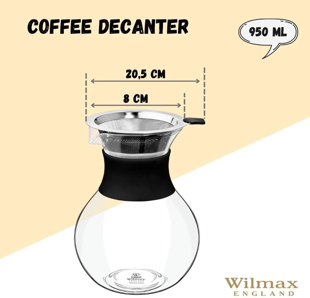 Wilmax Koffiekan 950 ml Borosilicaatglas WL-888854/A