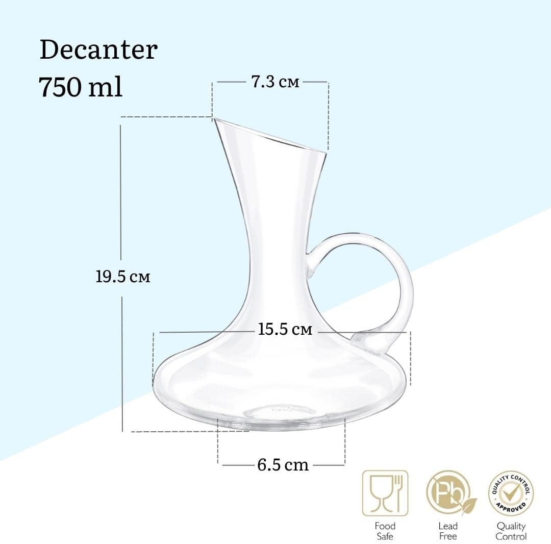 Wilmax Wine Carafe 750 ml aus Glas – WL-888333/1C