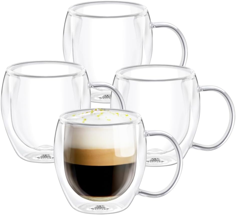 Wilmax Double Wall Glass Mugs 250 ml 4 pcs. WL-888746/A4