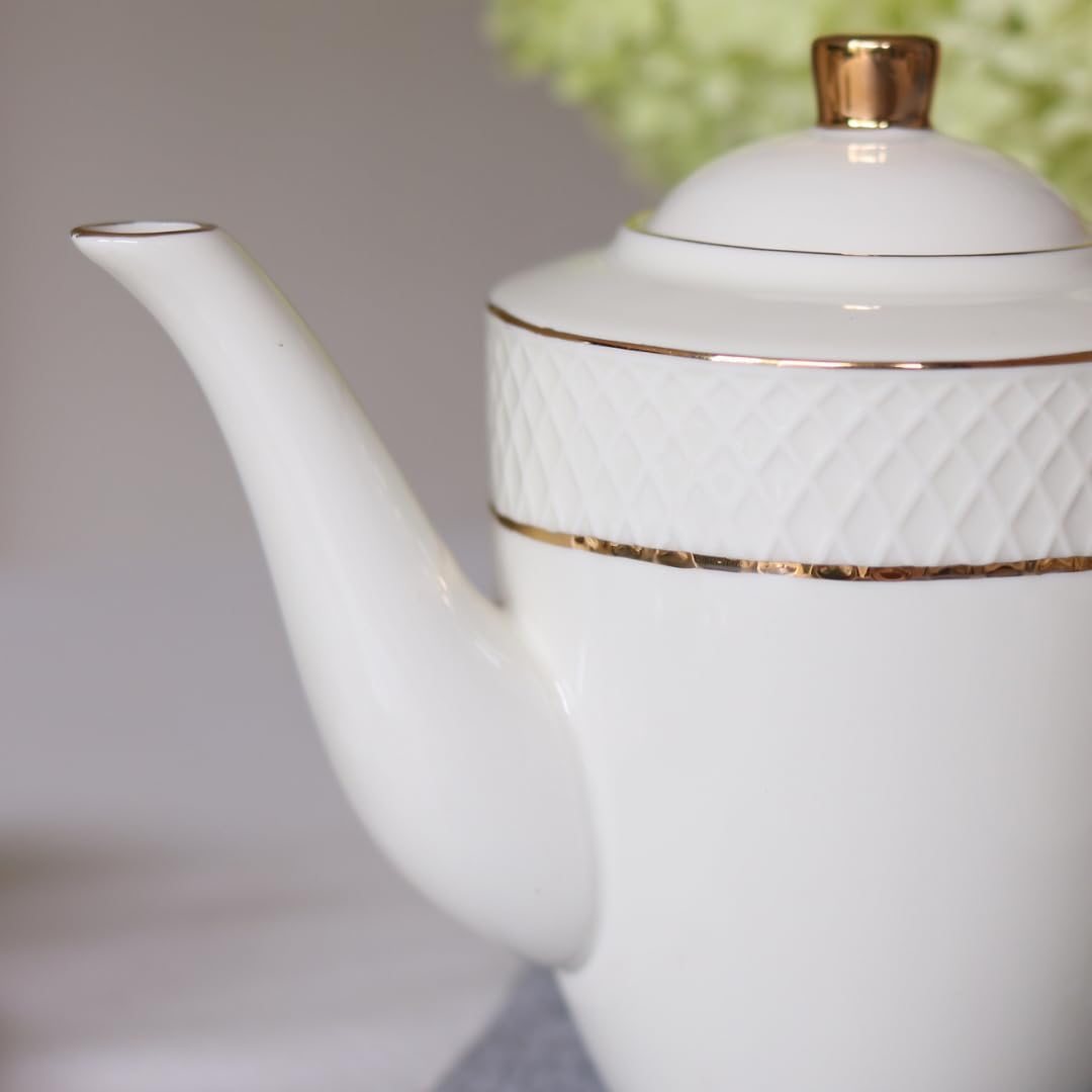 Wilmax Kaffeekanne mit Goldverzierung – 750 ml – Elegantes Design–WL-880102458/A