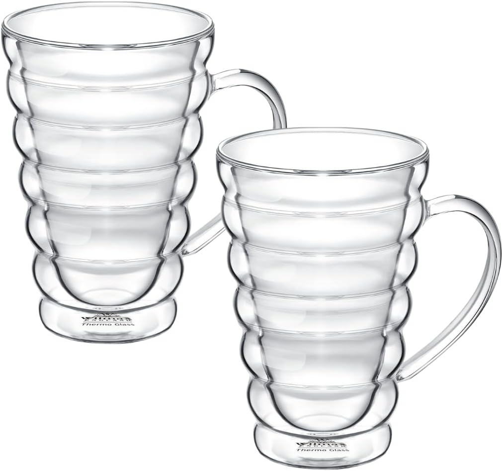 Wilmax Dubbelwandig glas Beker 300ml 2x WL-888424/A2