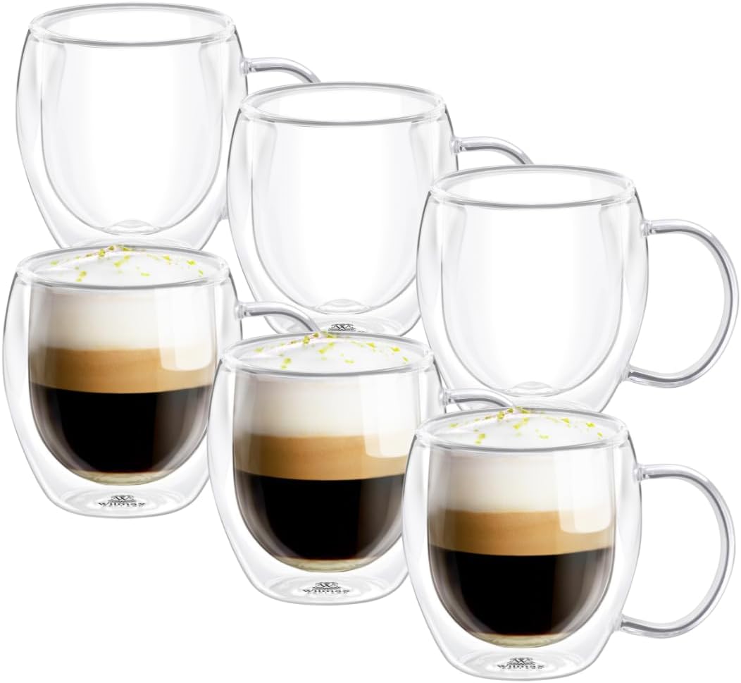 Wilmax Doppelwandige Tasse, 400 ml, 4er Set, WL-888748/A6