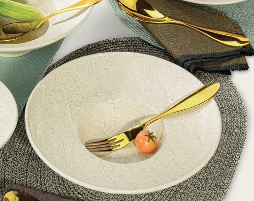 Wilmax Tiefe Teller, 2er Set, 27 cm Sandstein Design WL-661316/A2