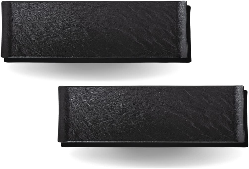 Wilmax England Serveerplaat SlateStone Zwart set van 2