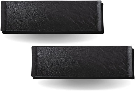 Wilmax England Serving Plate SlateStone Black set of 2