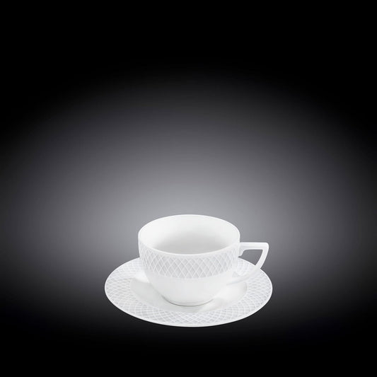 Wilmax Cup and Saucer 90 White Porcelain WL-880101400/AB