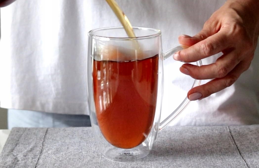 Wilmax England Serveerset: Bamboe Bord & Thermoglas 250ml 2-delig