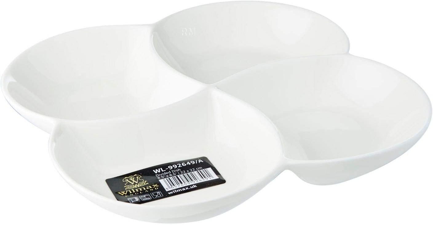 Wilmax geteilte Schale, quadratisch, 22 x 22 cm, WL-992649/A