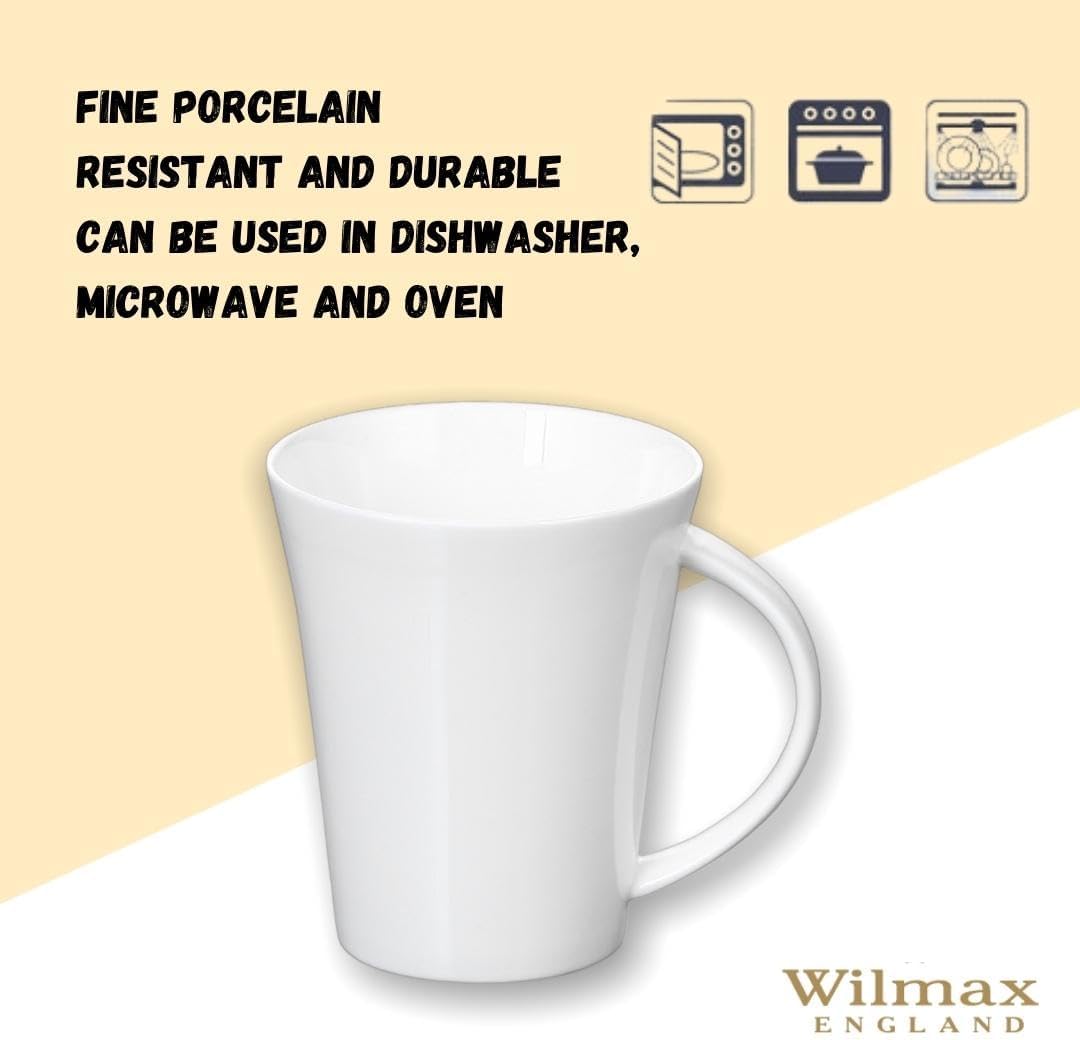 Wilmax England Mokken Wit Porselein 4-delige WL-993012/A4