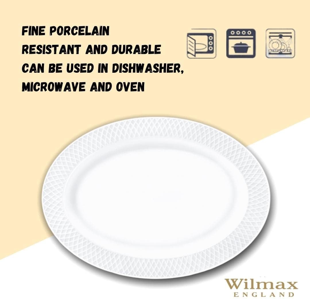 Wilmax Serveerblad ovaal 35x25 cm Wit Porselein WL-880103/1C